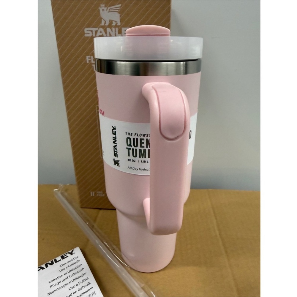 Stanley Quencher H2.0 FlowState Tumbler 40oz Peony
Pink Insulated Cup New - Picture 4 of 6